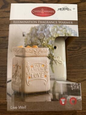 Illumination Fragrance Warmer - Cream Live Laugh Love